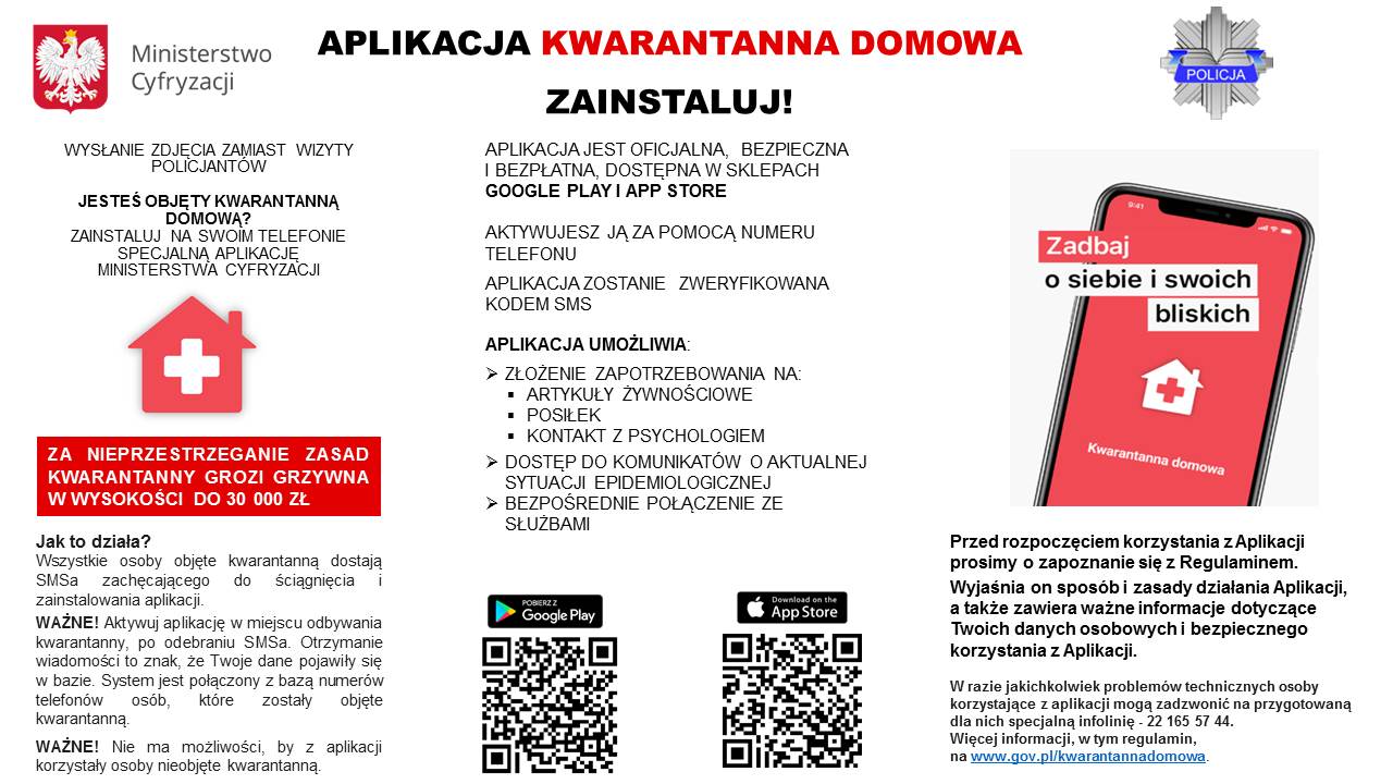 Koronawirus - Aplikacja Kwarantanna Domowa